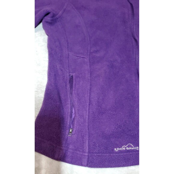Eddie Bauer XL Purple Fleece Jacket – Full Zip, Pockets, Holland Embroidery - Picture 12 of 15